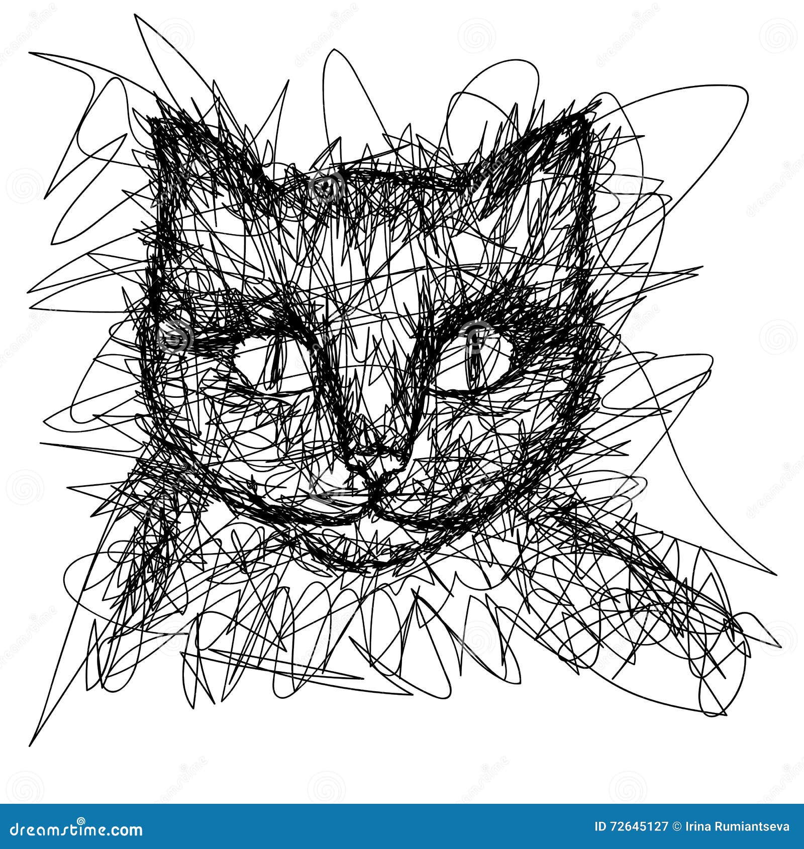 Minimalist Line Art Cat Drawing | Art Board Print