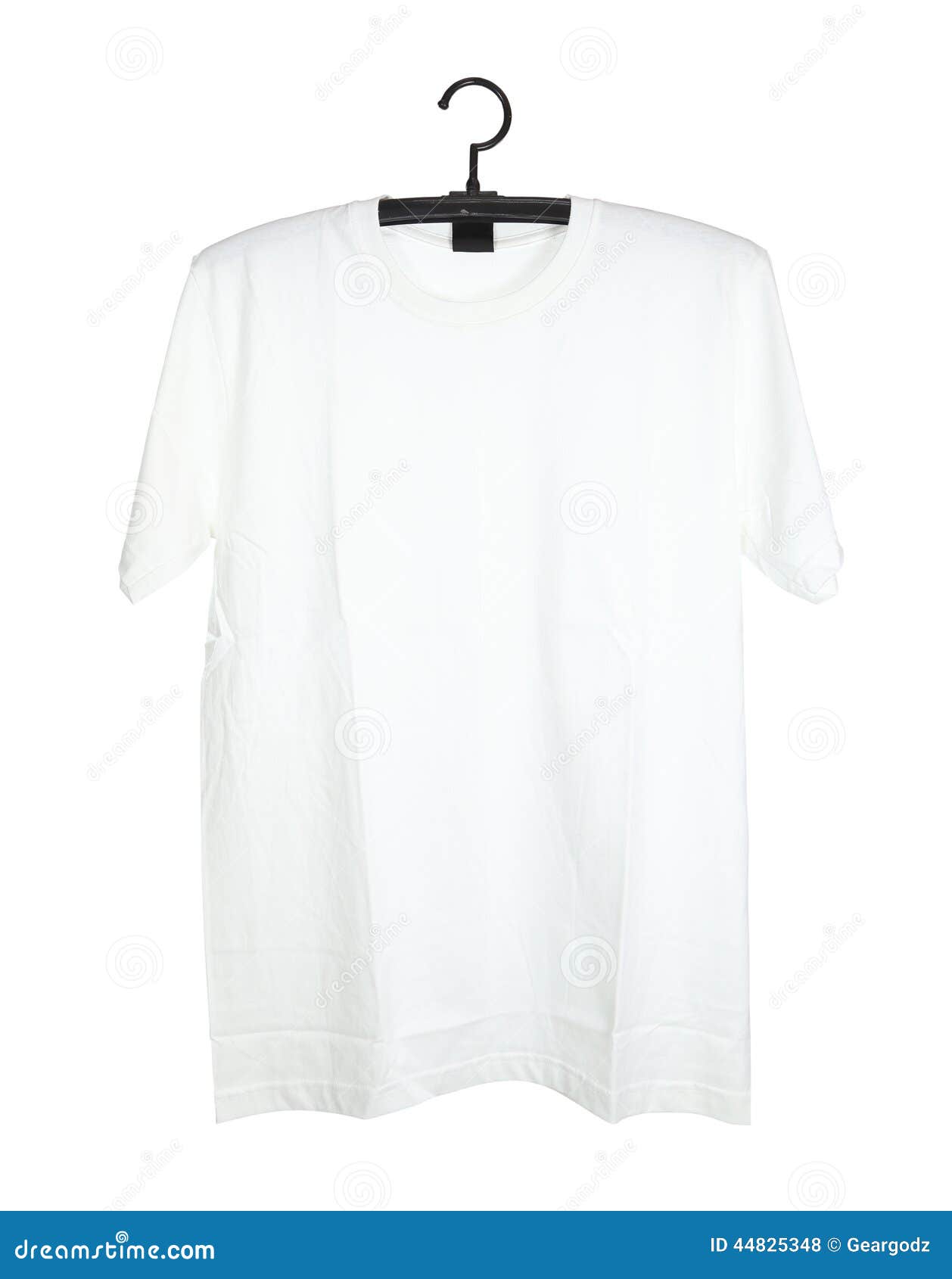 Download T-shirt On Hanger Isolated On White Stock Photo - Image of soft, shop: 44825348