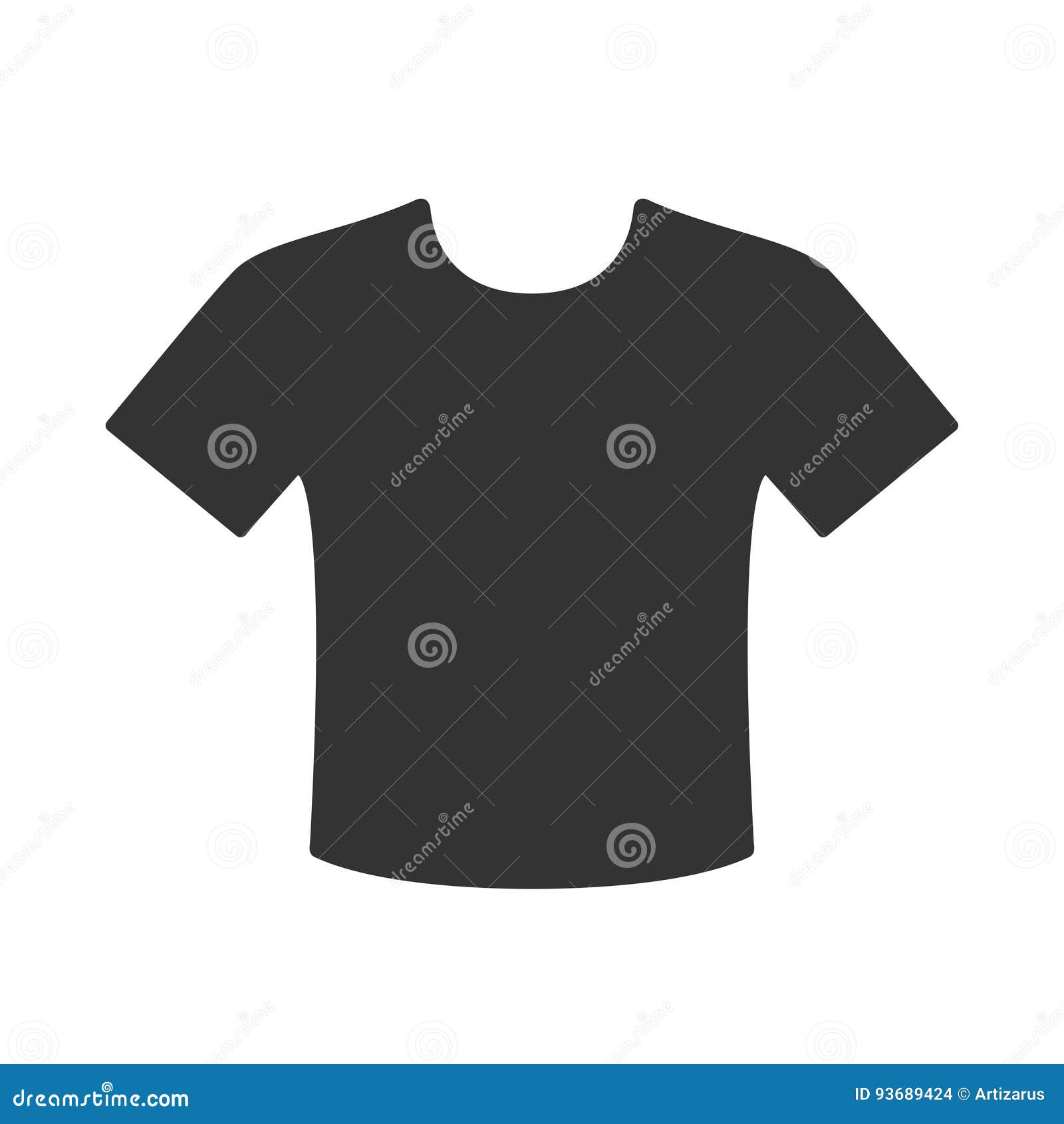 T-shirt icon stock vector. Illustration of sign, black - 93689424