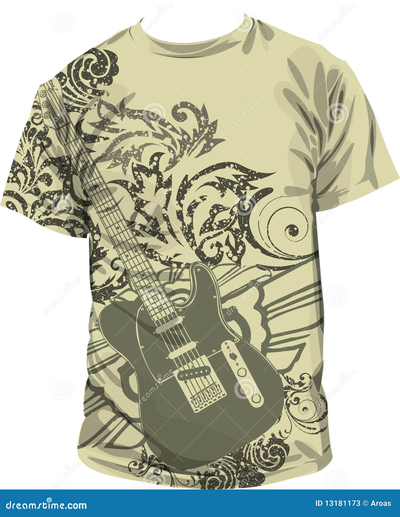 T-shirt illustration stock vector. Illustration of acoustic - 13181173