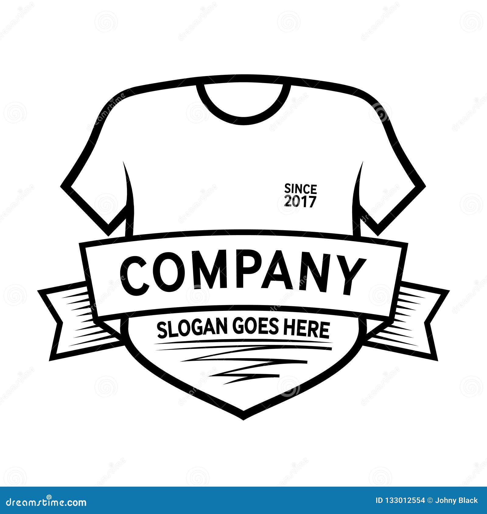 T-shirt Logo. Shield Shirt Logo. Vector and Illustration. Stock ...
