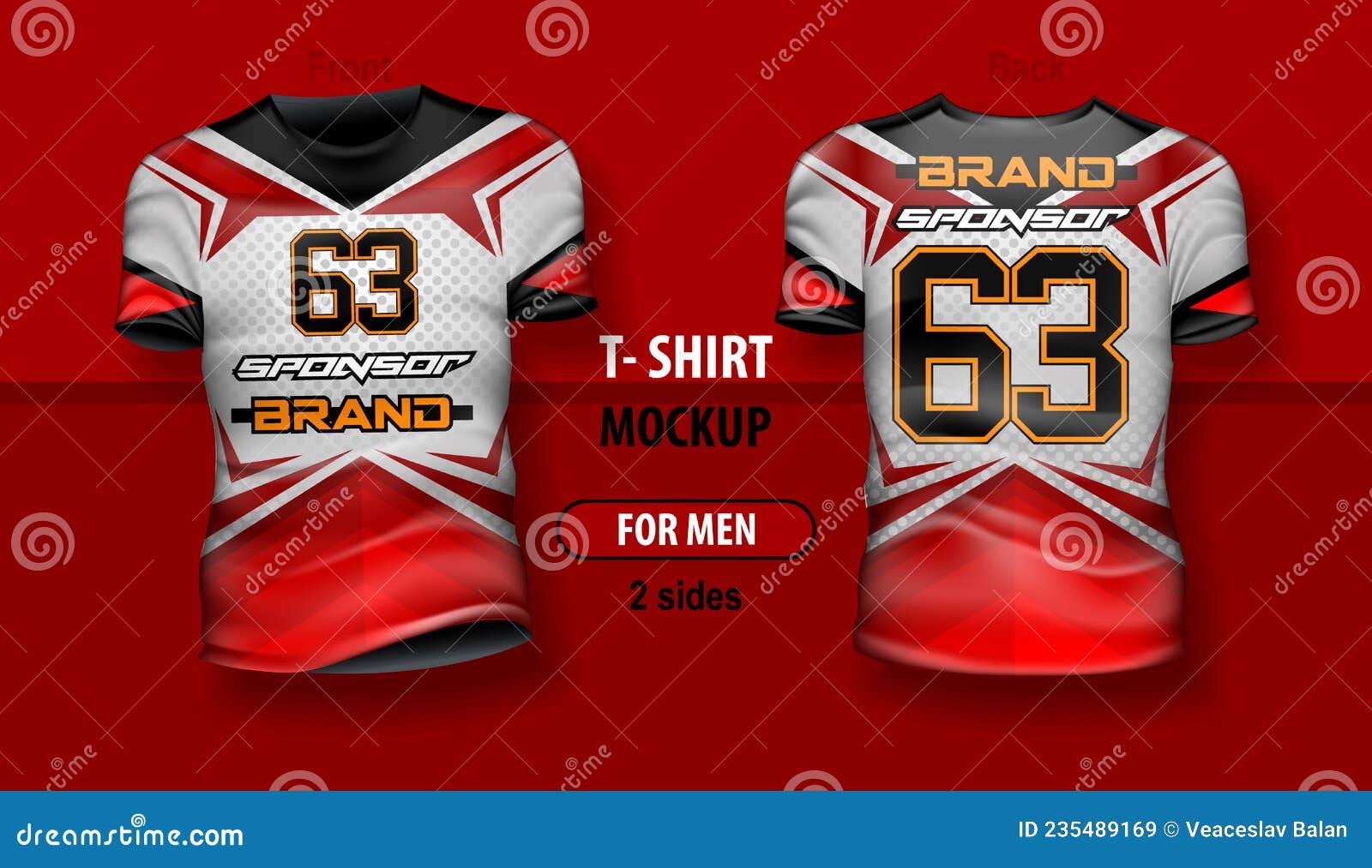 printed sports T-shirt/jersey for men