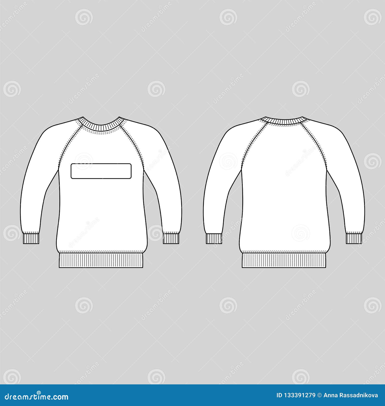 T Shirt Man Template Front, Back Views Stock Vector - Illustration of ...