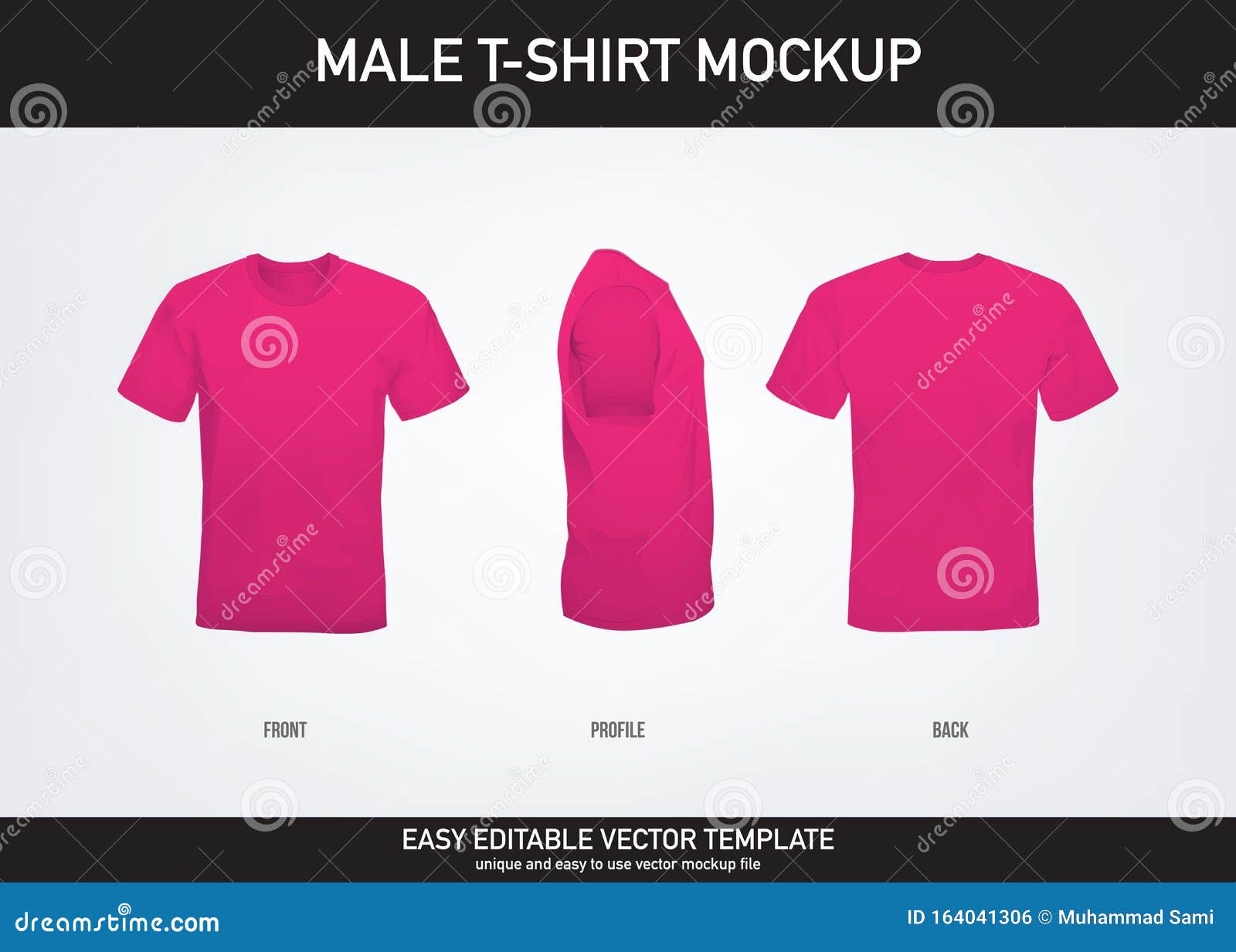 Download T Shirt Mockup Stock Vector Illustration Of Basic Blank 164041306