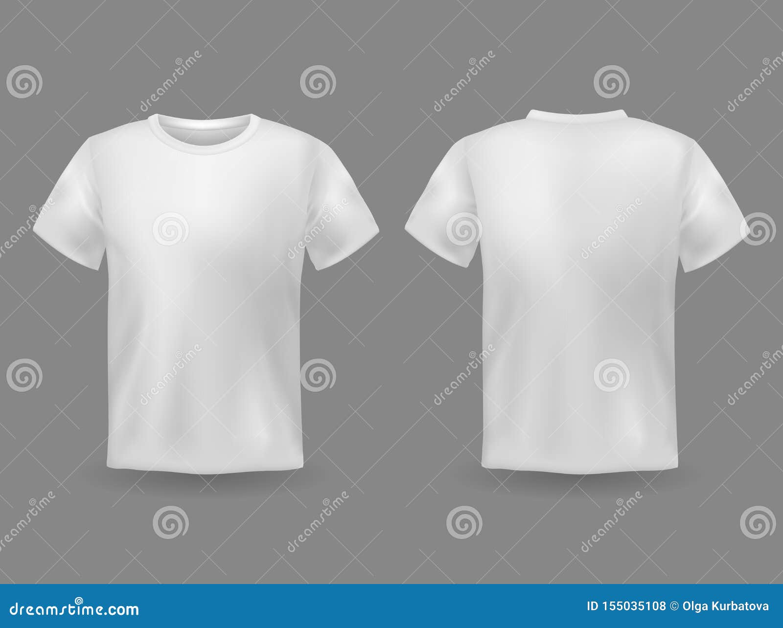 Mockup template t-shirt black and white Royalty Free Vector