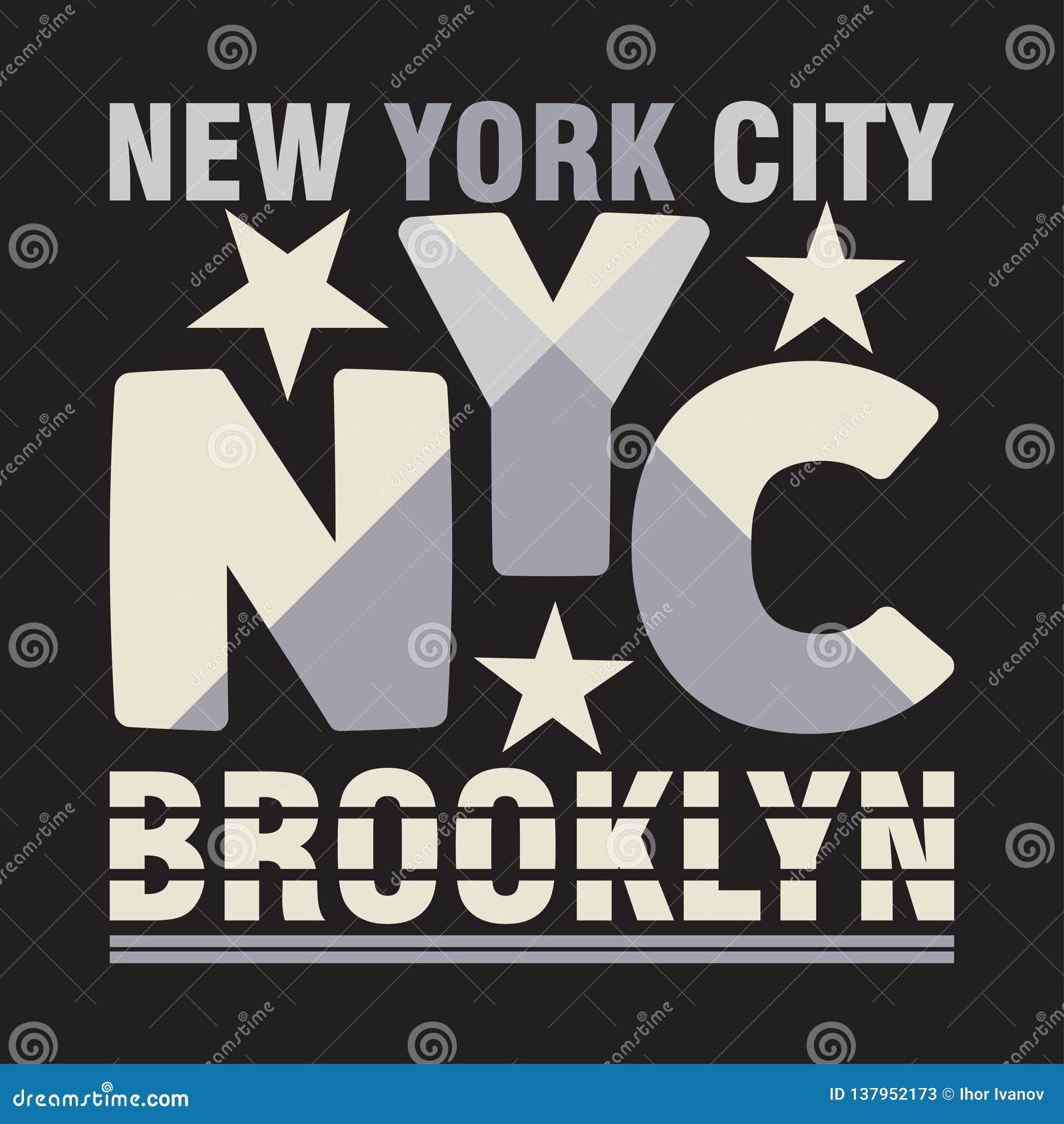 T-shirt New York Brooklyn, Sport Wear, Sport Typography Emblem Stock ...