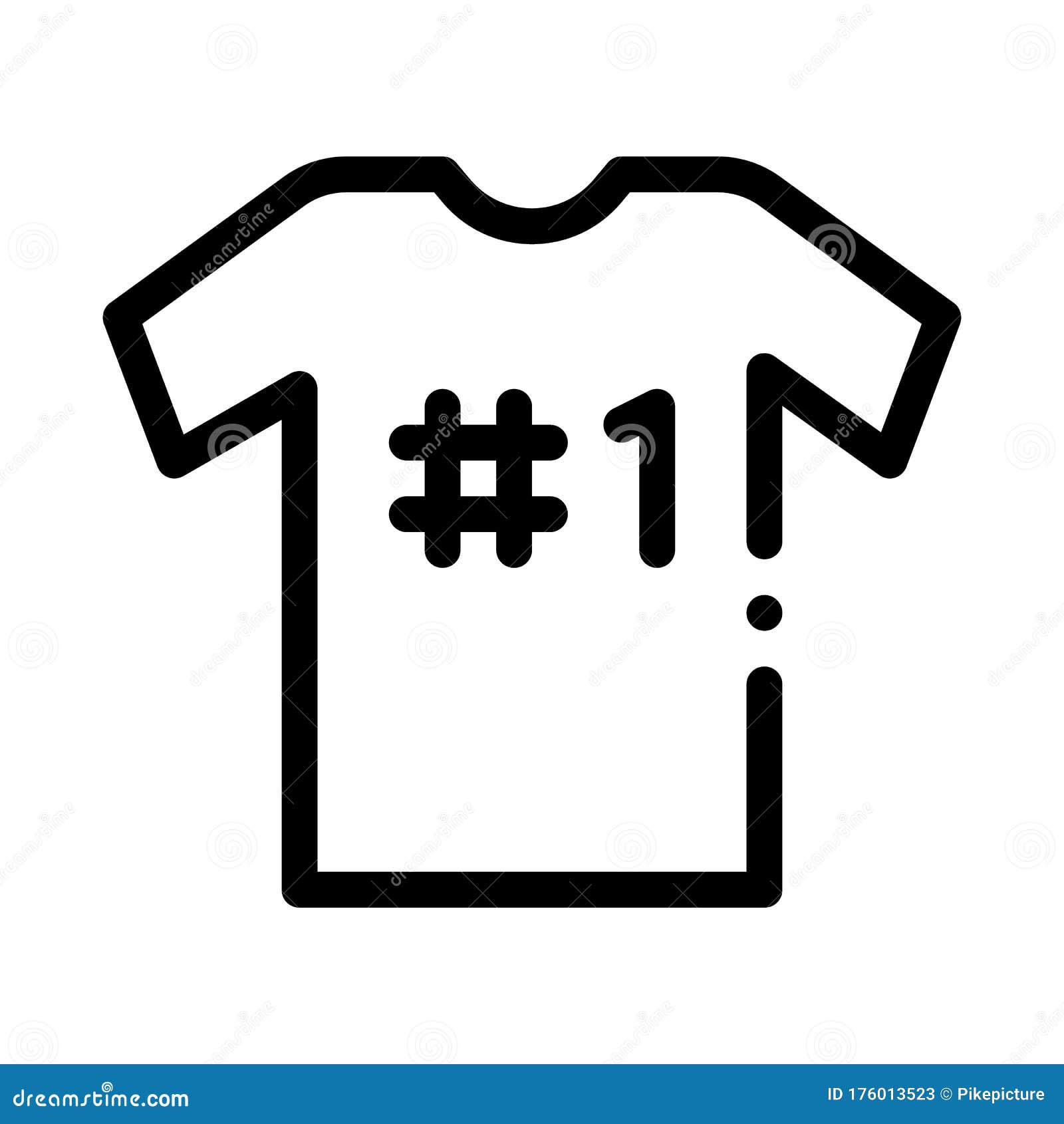 T-shirt Number Icon Vector Outline Illustration Stock Vector ...