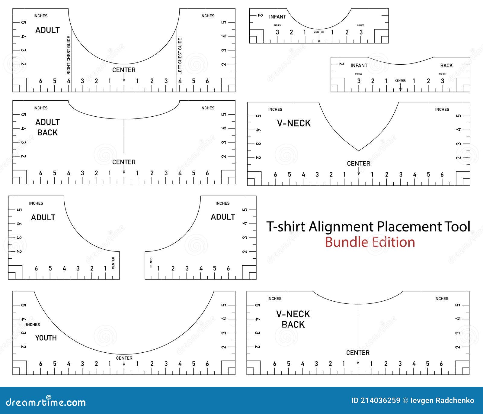 T-Shirt Alignment Guide  Inches and Centimeters Shirt Tool By