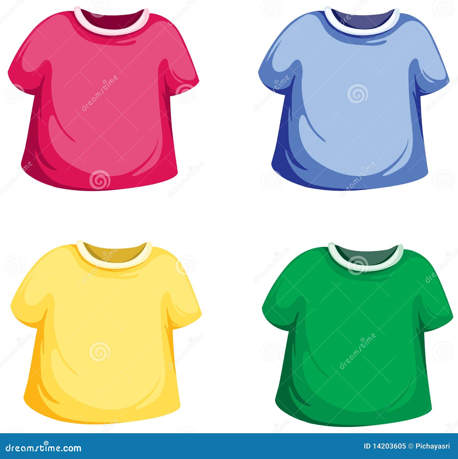T-shirt set stock vector. Illustration of colorful, shirt - 14203605