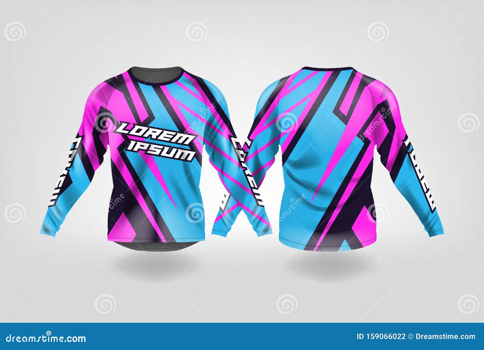 Download T Shirt Sport Design Template Long Sleeve Soccer Jersey Mockup For Football Club Uniform Front And Back View Motocross Jersey Mt Stock Illustration Illustration Of Adult Blank 159066022