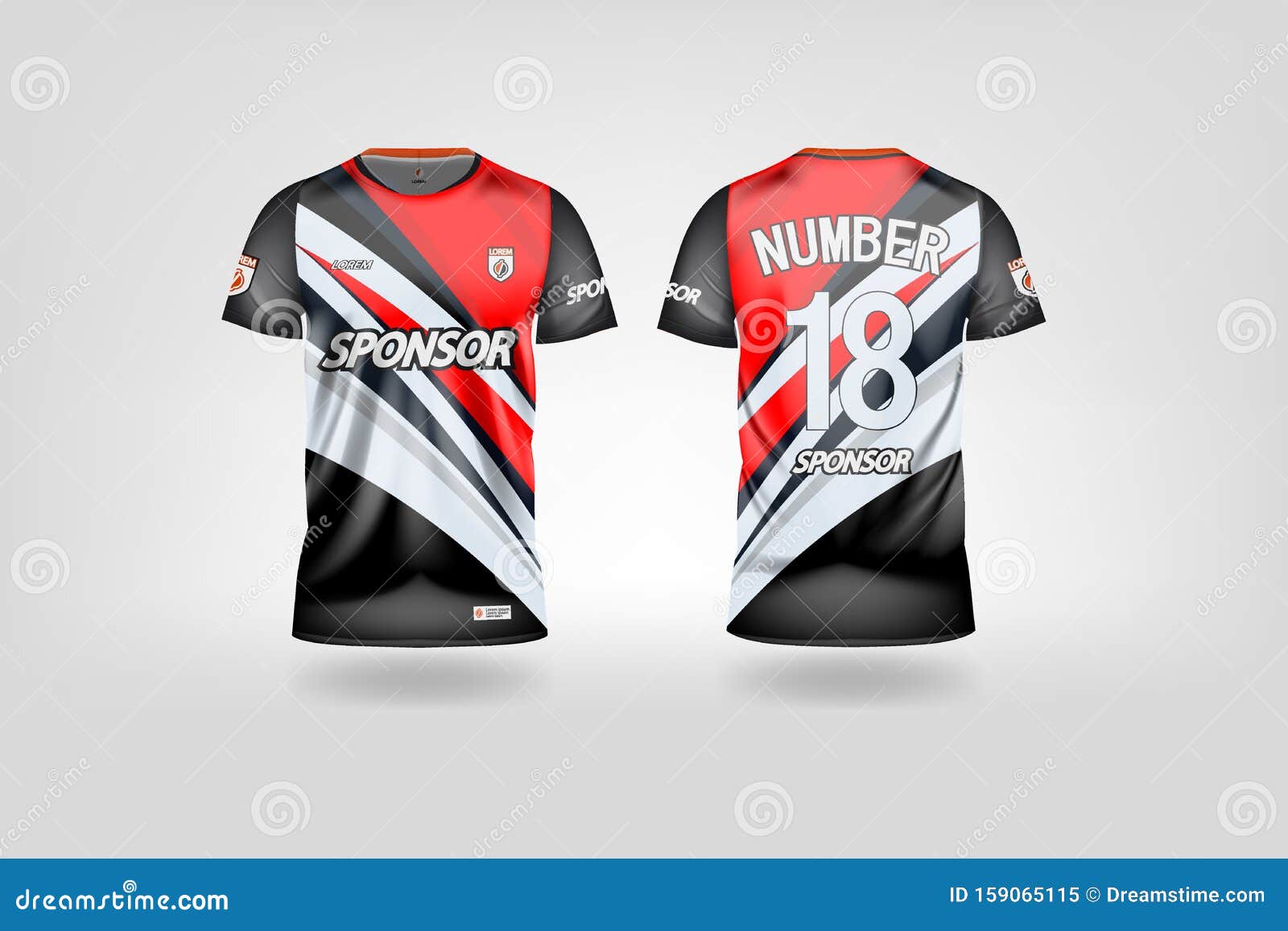 Soccer jersey sport t-shirt design mockup for football club