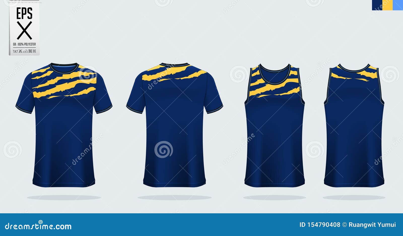Download T-shirt Sport Mockup Template Design For Soccer Jersey, Football Kit, Tank Top For Basketball ...