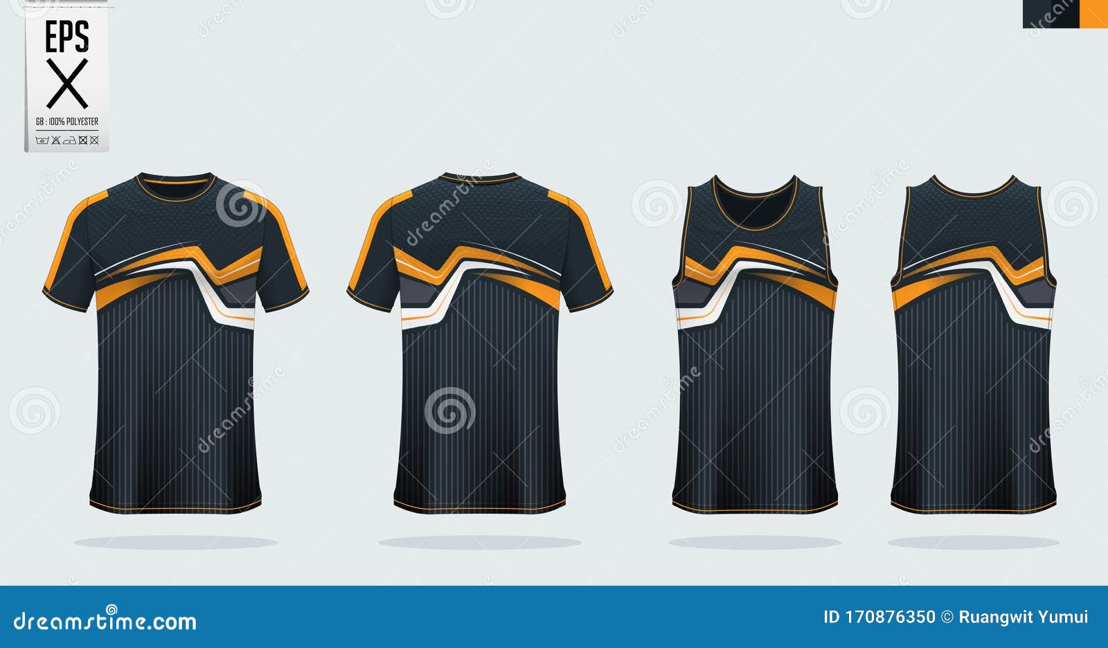 Download T-shirt Sport Mockup Template Design For Soccer Jersey, Football Kit. Tank Top For Basketball ...