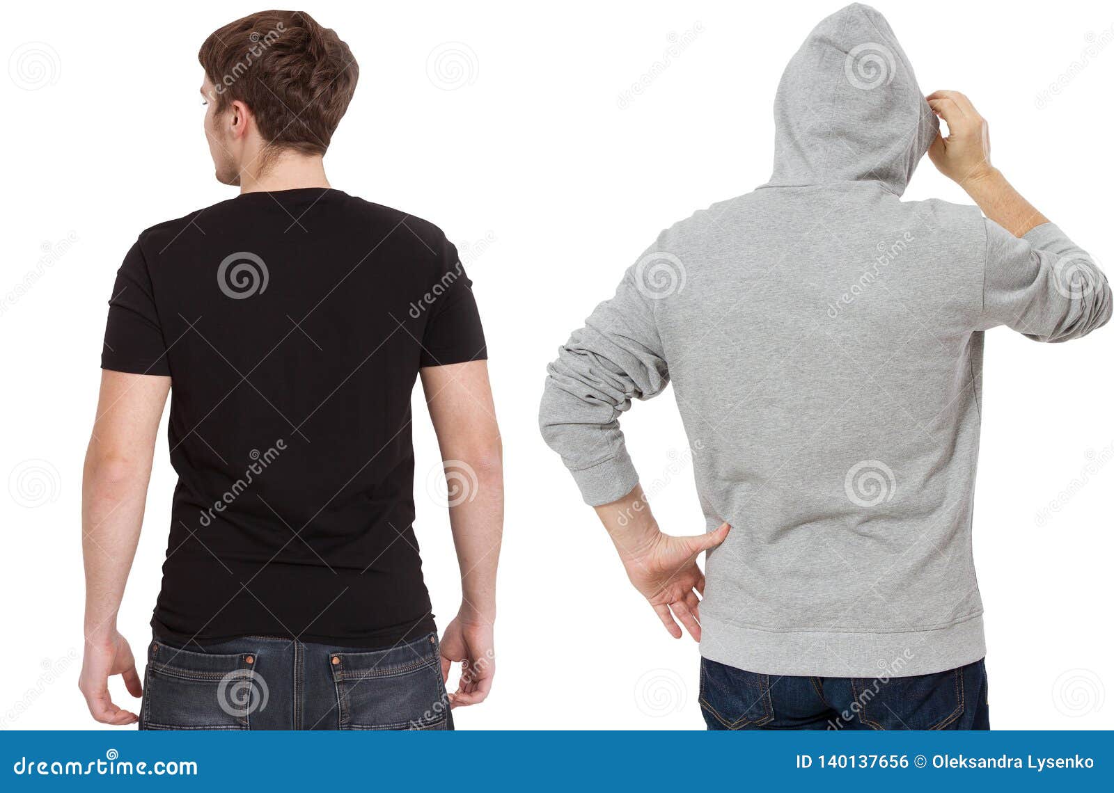 Download T Shirt And Sweatshirt Template. Men In Black Tshirt And ...