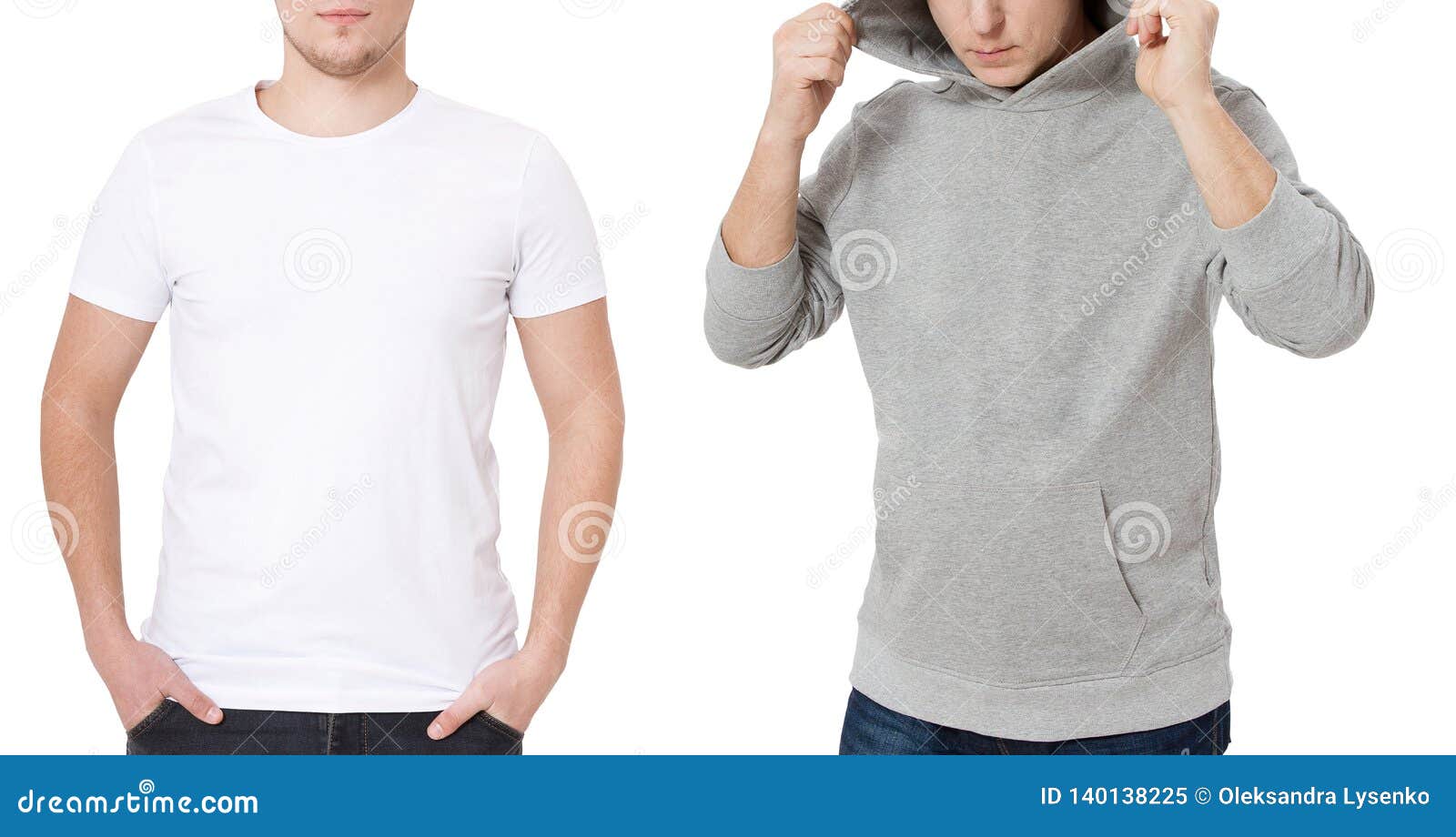 Download T Shirt And Sweatshirt Template. Men In White Tshirt And ...