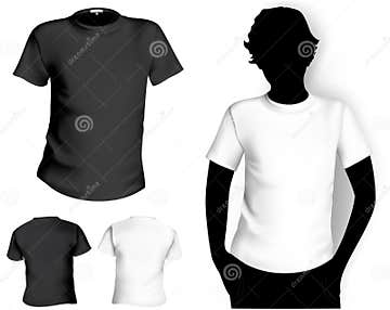 T-shirt template stock vector. Illustration of body, fashion - 13350622