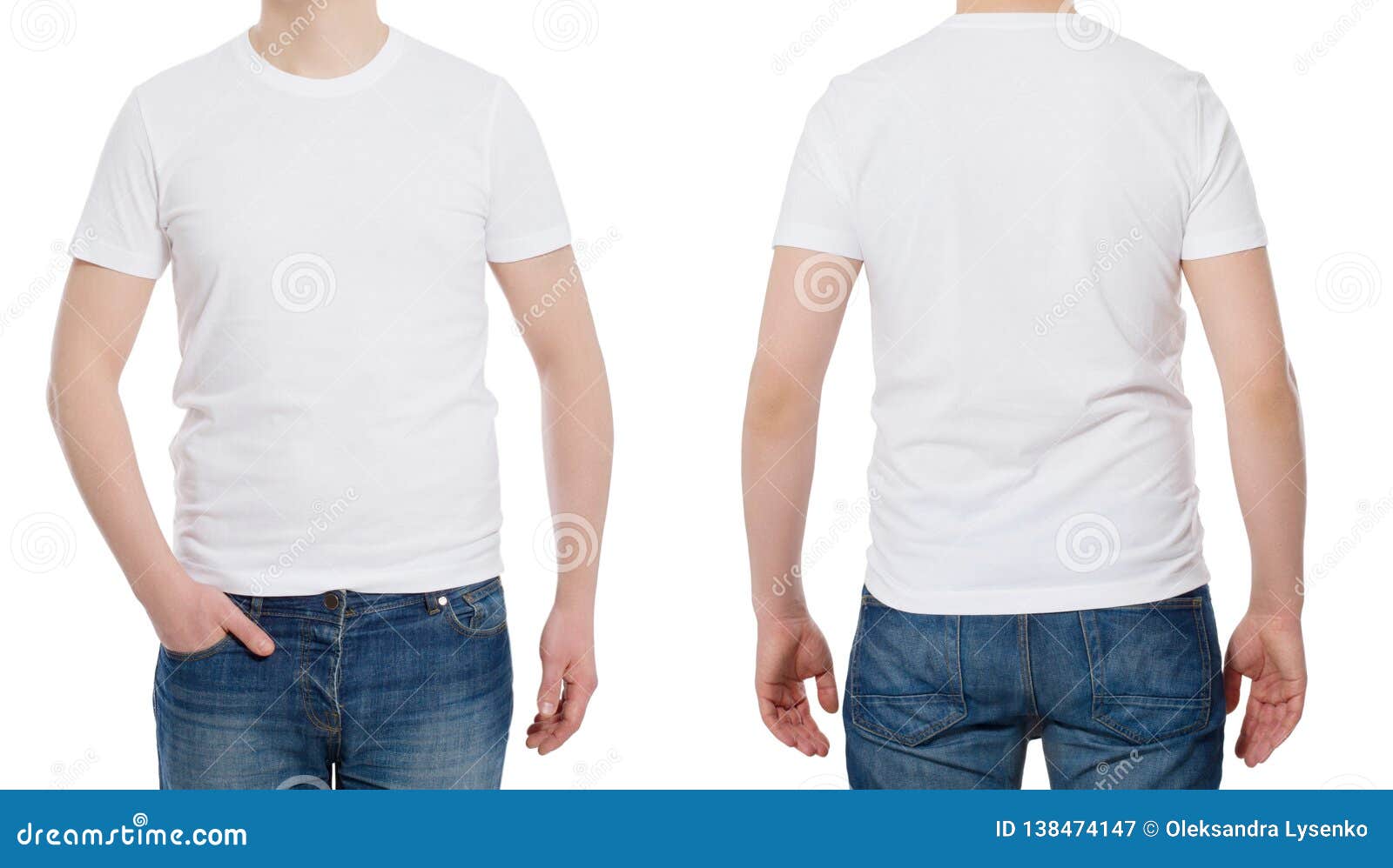 T-shirt Template And Blank. T Shirt Front And Back View. Mock Up ...