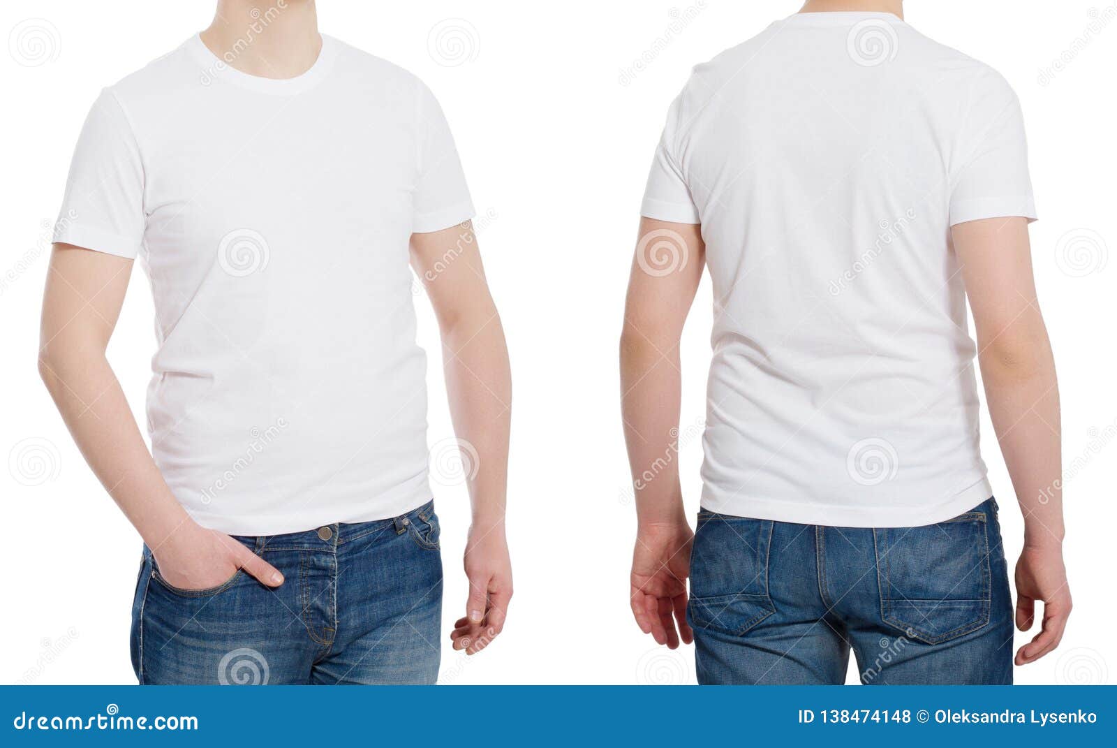 Download T-shirt Template And Blank. T Shirt Front And Back View. Mock Up Isolated On White Background ...