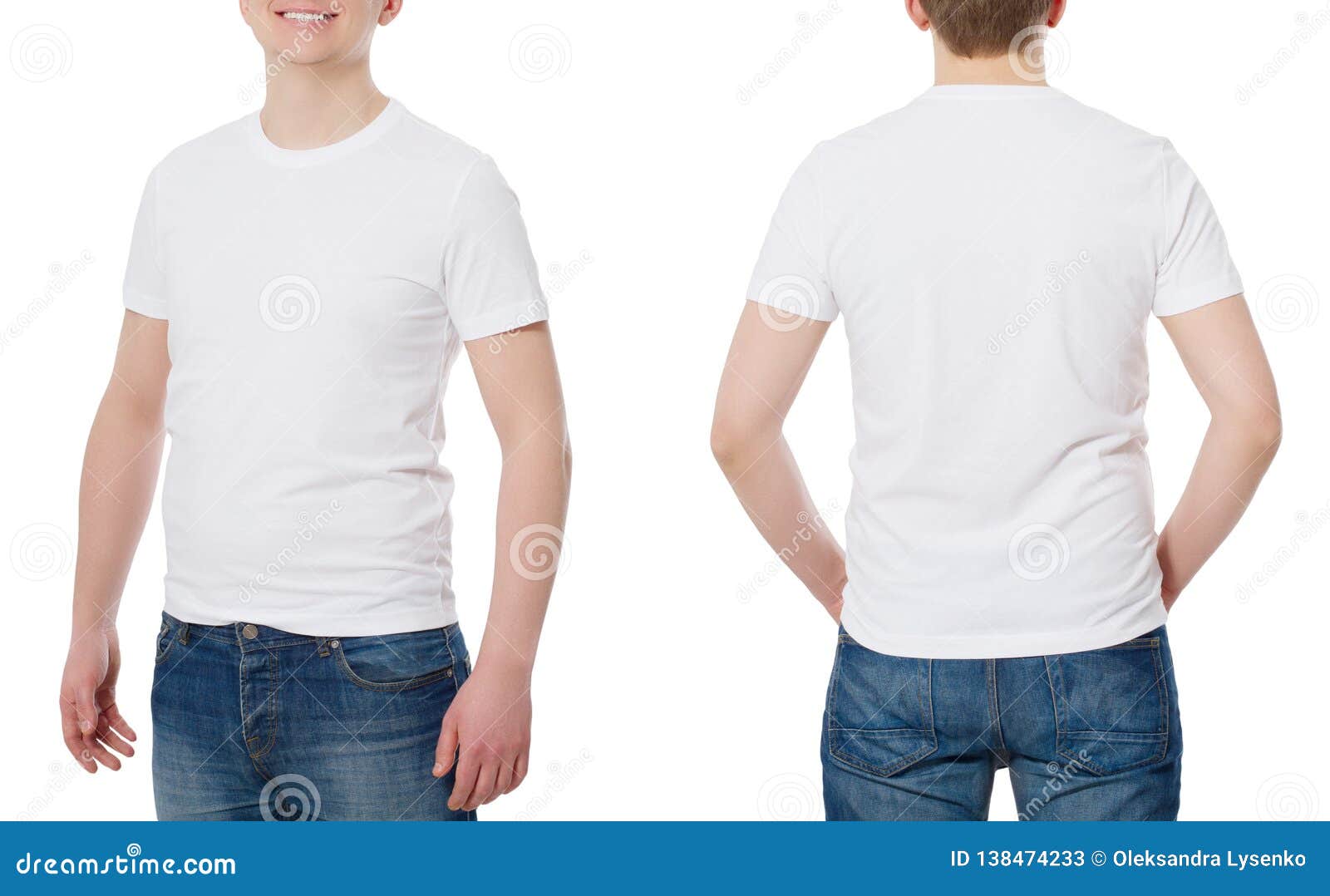 Download T Shirt Template And Blank T Shirt Front And Back View Mock Up Isolated On White Background Copy Space Stock Image Image Of Blank Clothing 138474233