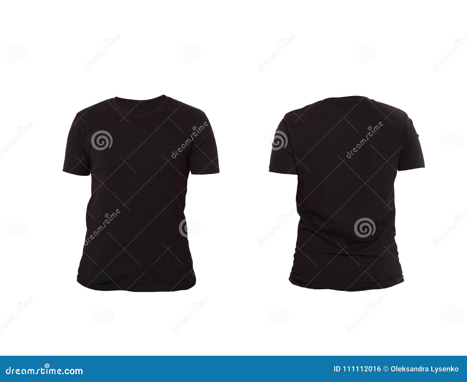 Download T-shirt Template. Front And Back View. Mock Up Isolated On ...