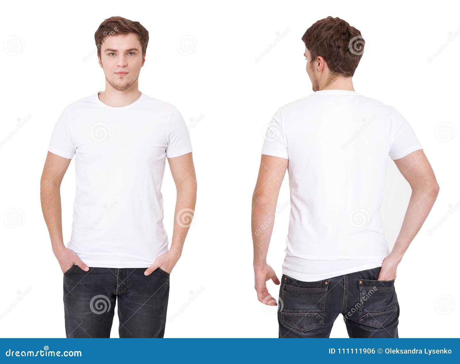 T-shirt Template. Front and Back View Stock Photo - Image of front ...