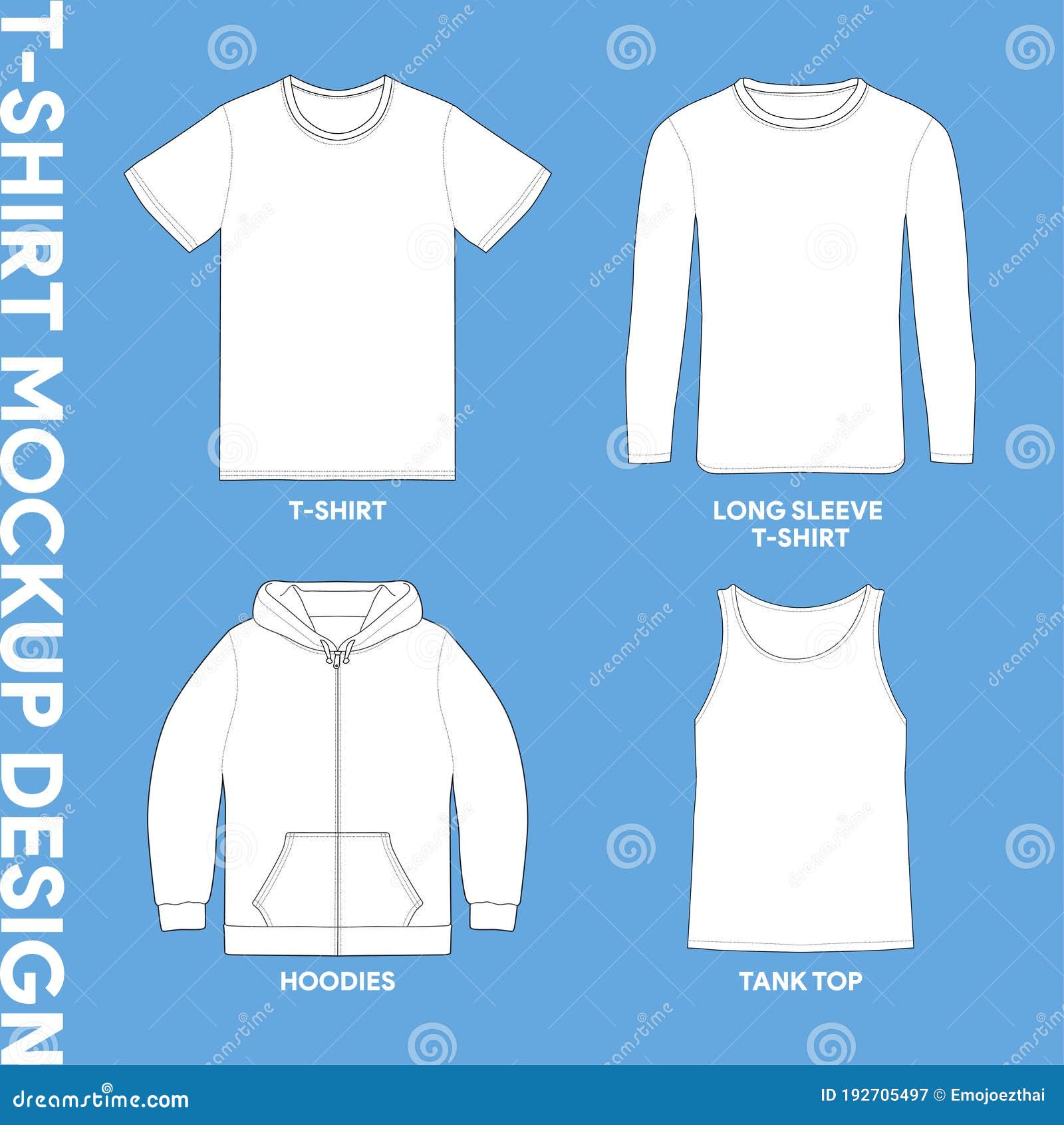 T-Shirt Template Mix stock vector. Illustration of background - 192705497