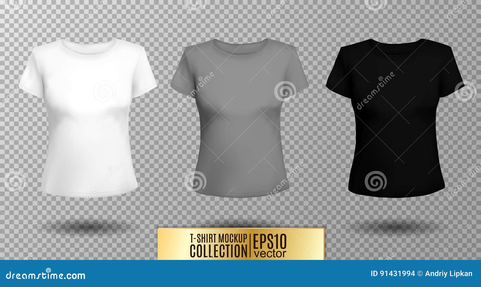 Download T Shirt Template Set For Men And Women Realistic Gradient Mesh Vetor Eps10 Illustration Stock Vector Illustration Of Colorful Sport 91431994