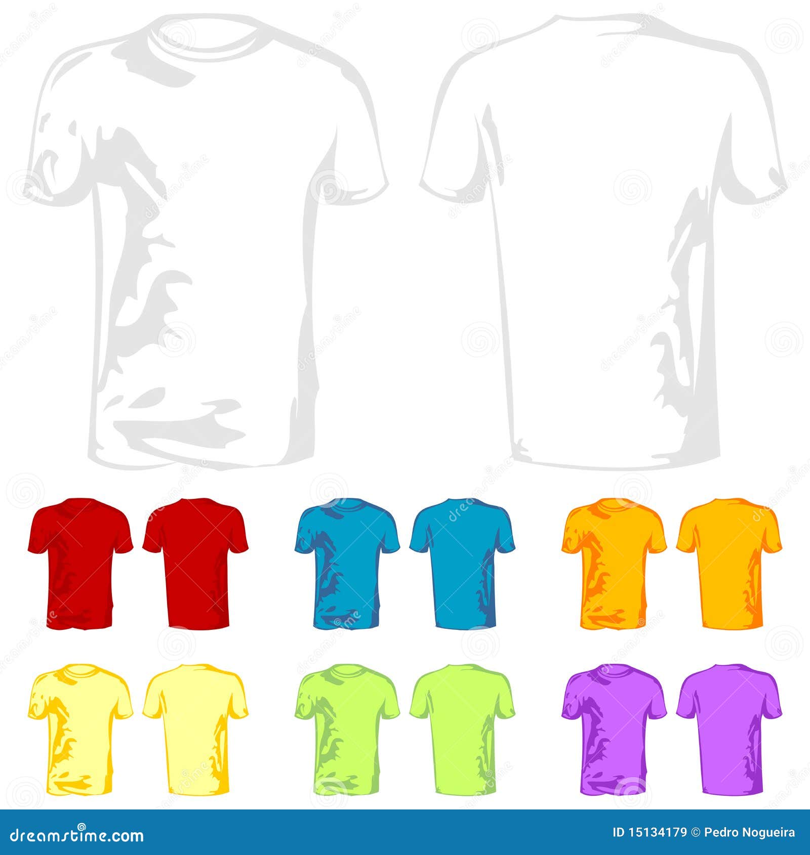 T-Shirt templates stock vector. Illustration of front - 15134179