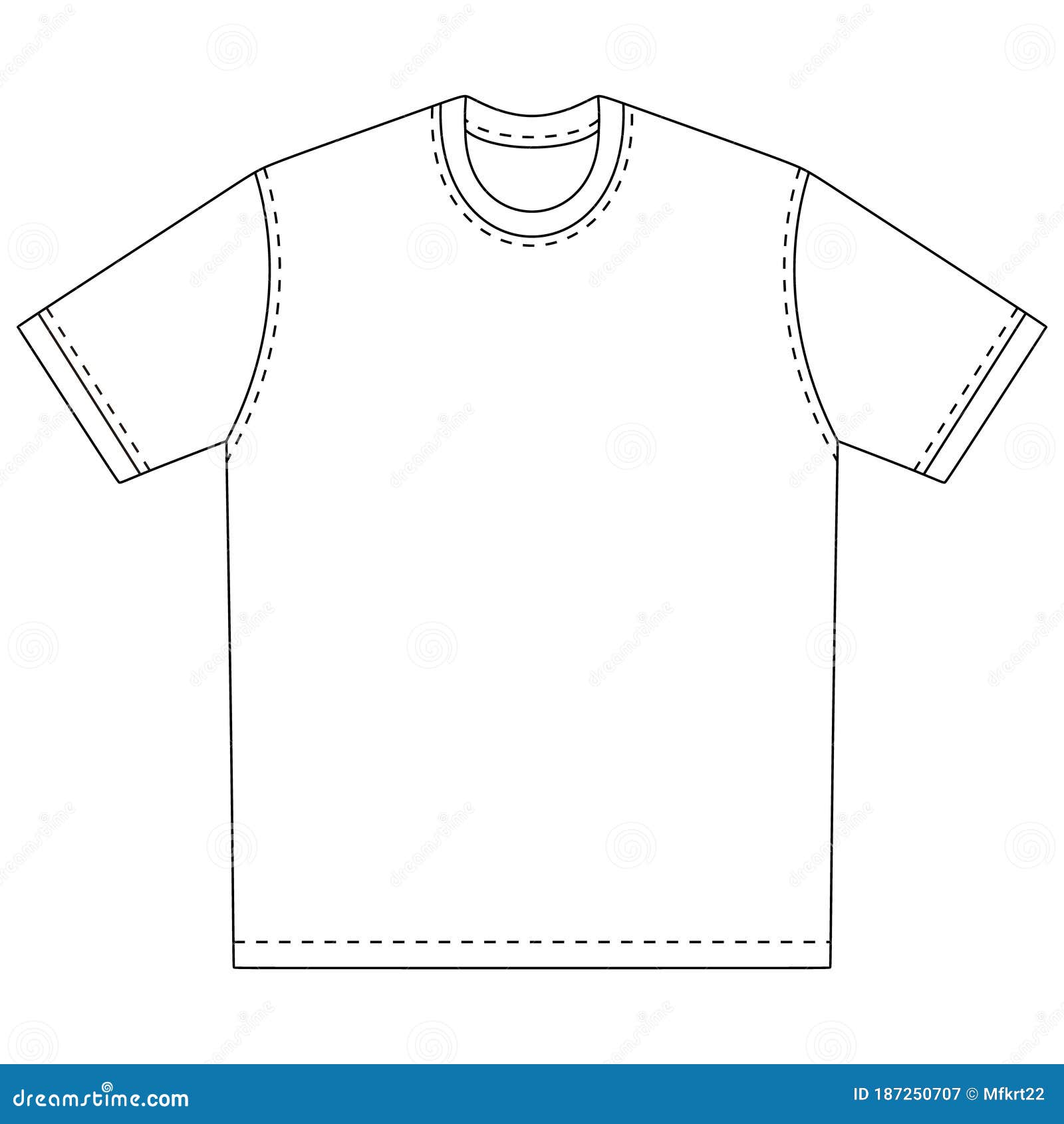 T-shirt Template Clip Art Collection Stock Vector - Illustration Pertaining To Blank T Shirt Outline Template