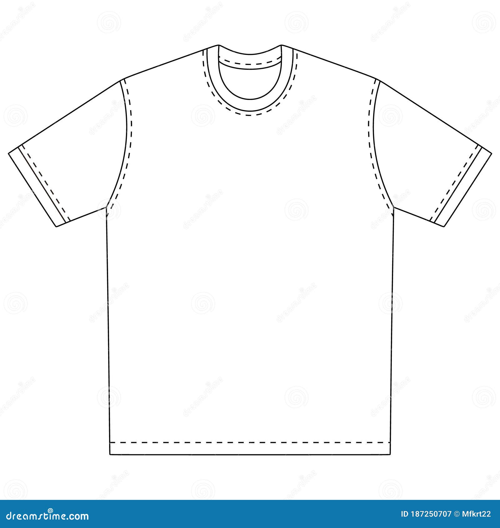 T-shirt Template Clip Art Collection Stock Vector - Illustration With Blank T Shirt Outline Template