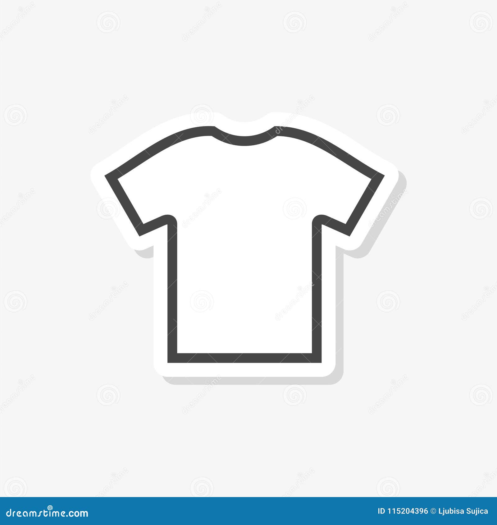 Download T-shirt Vector Sticker, Vector Blank Tshirt Icon Symbol ...