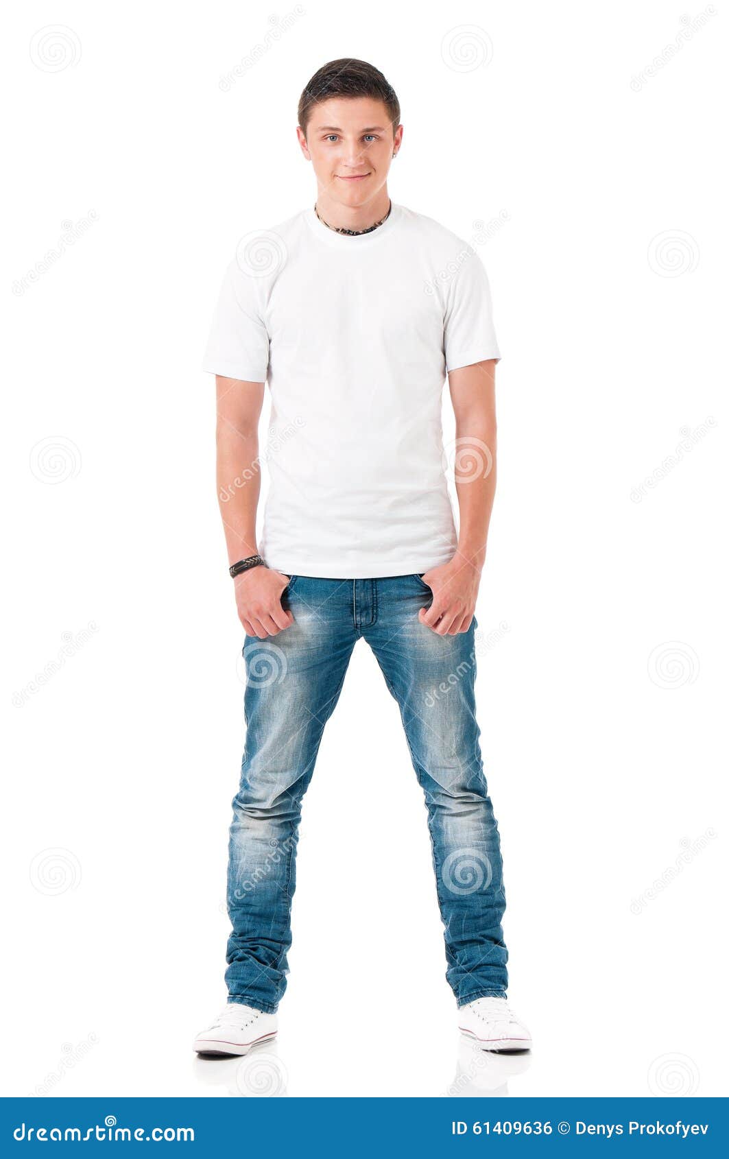 Tshirt on a young man stock photo. Image of length, cute 61409636