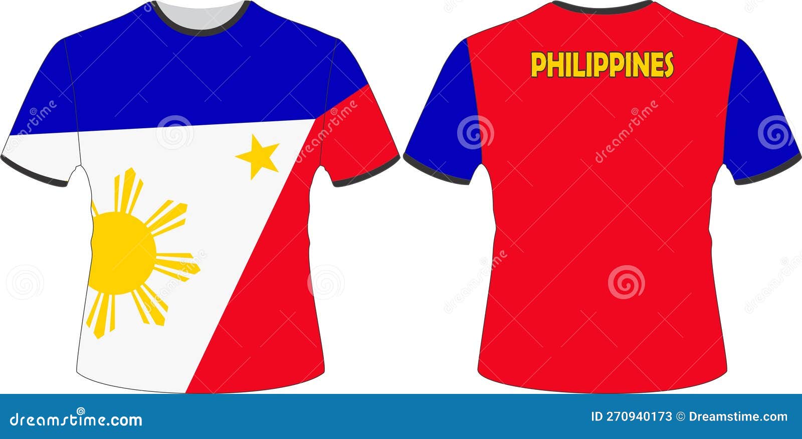 T Shirts Design with Philippines Flag Vectors Stock Vector