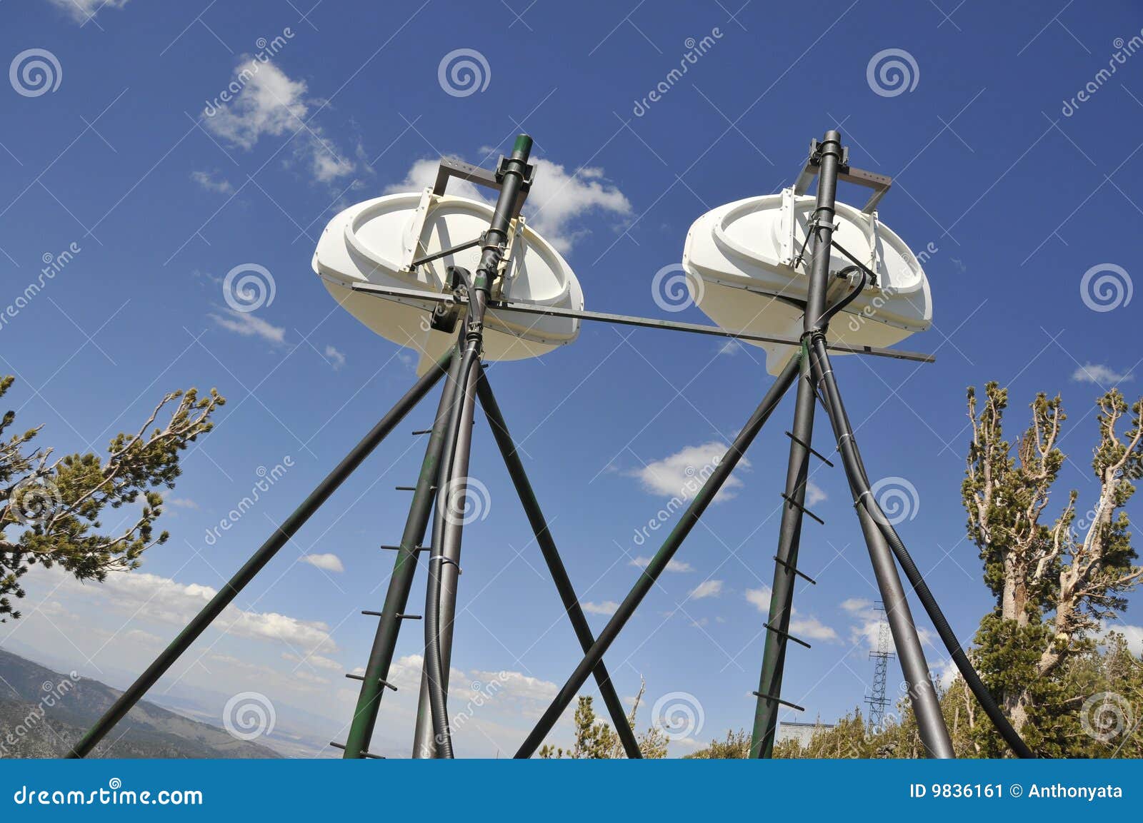 t.v. antennas on mtn.peak