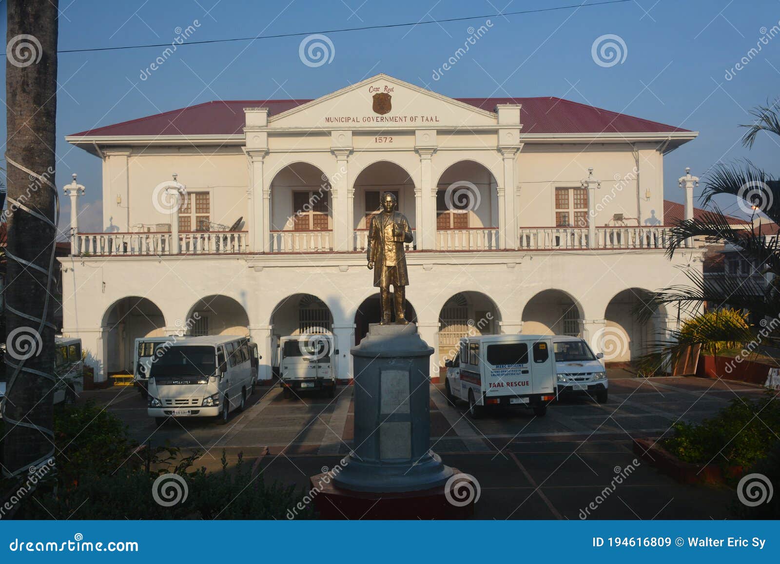 Taal Municipal Hall Facade in Batangas, Philippines Editorial Stock
