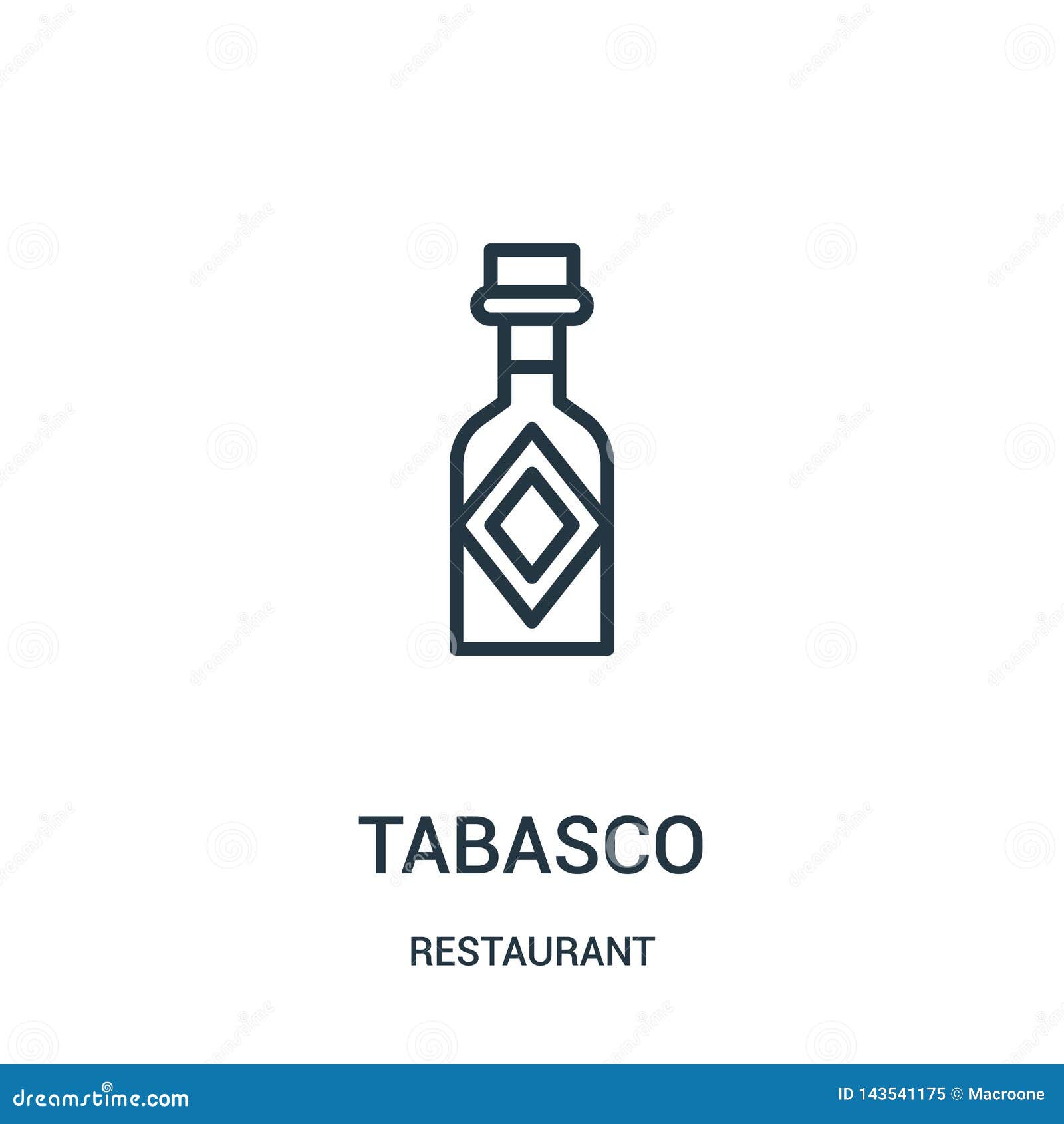 Tabasco Icon Vector from Restaurant Collection. Thin Line Tabasco
