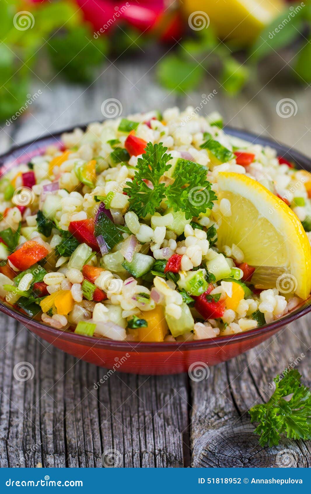 Tabbouleh salad stock photo. Image of delicious, arabian - 51818952