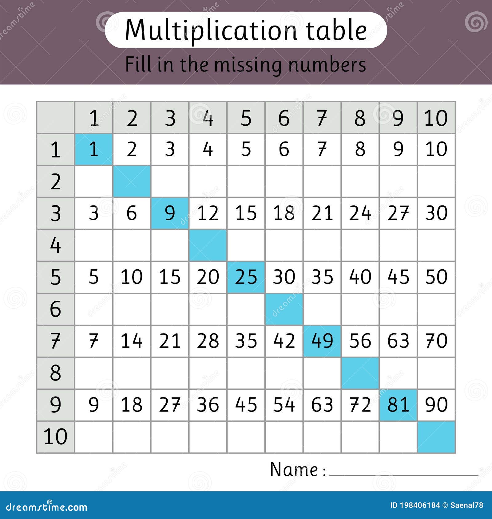 multiplicação-questionário - Matemática