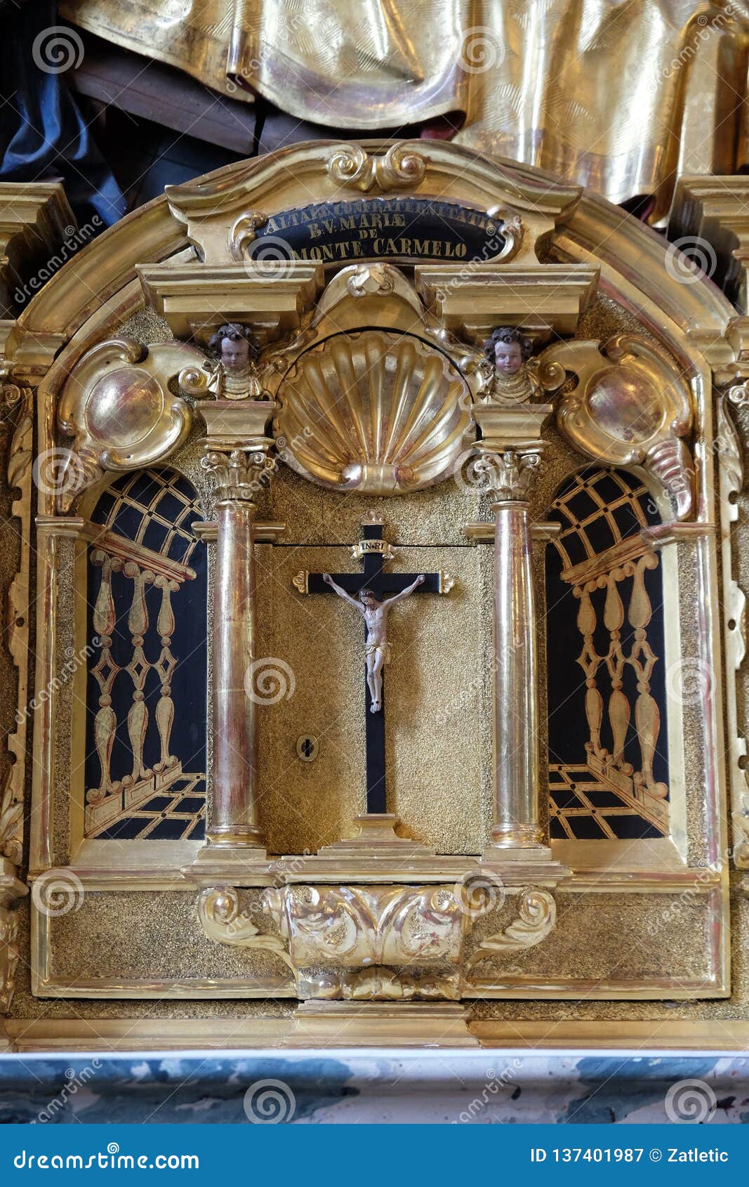 tabernacle on the altar of assumption in the church of st. leodegar in lucerne