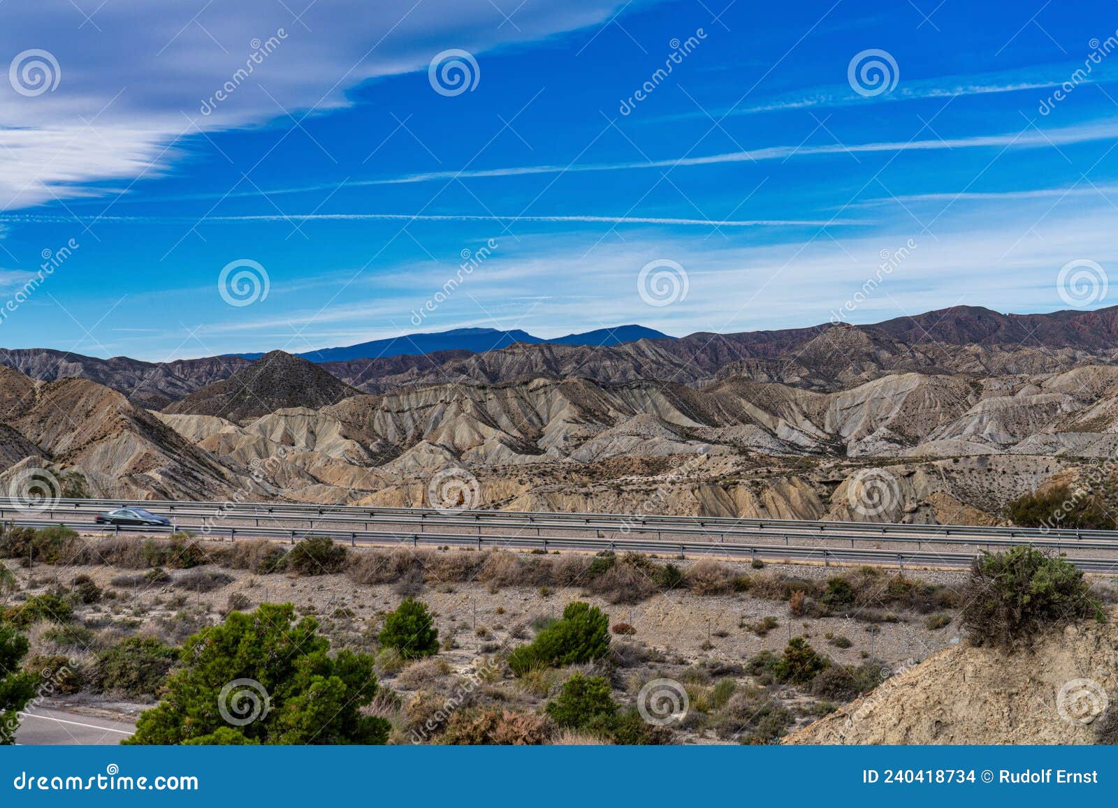 tabernas desert, desierto de tabernas near almeria, andalusia region, spain