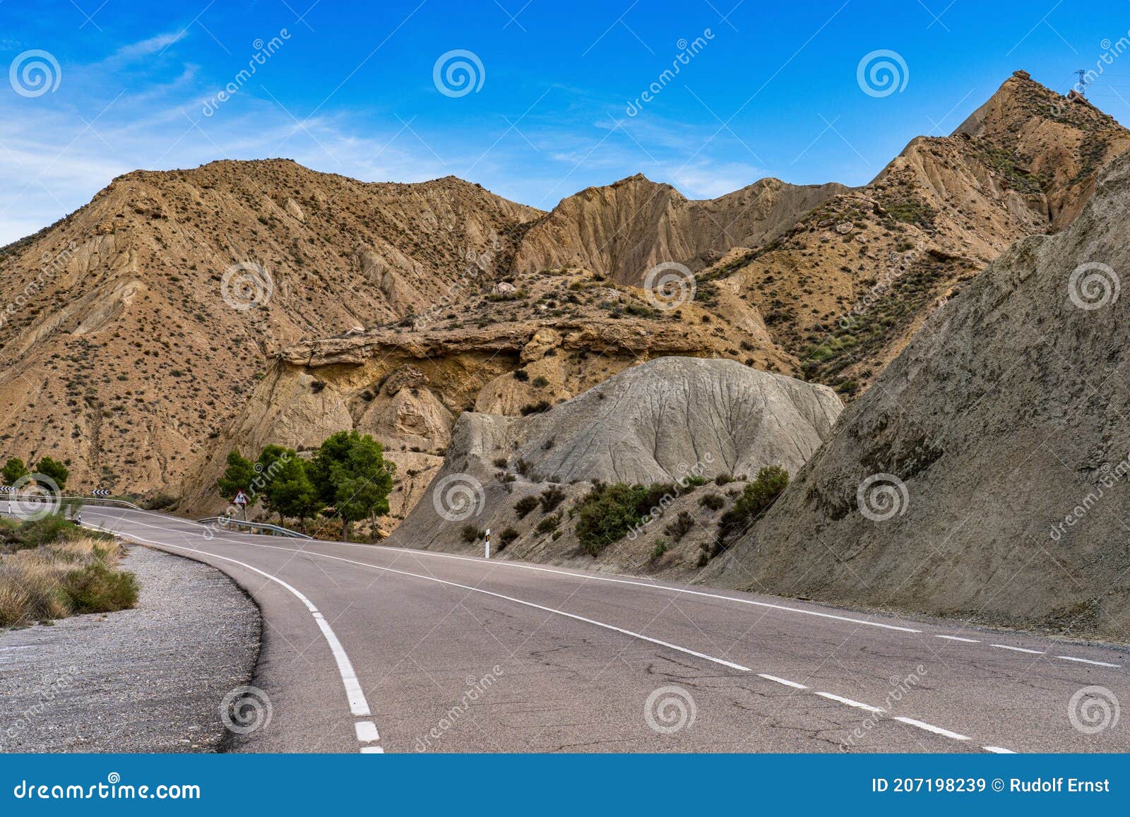 tabernas desert, desierto de tabernas near almeria, andalusia region, spain