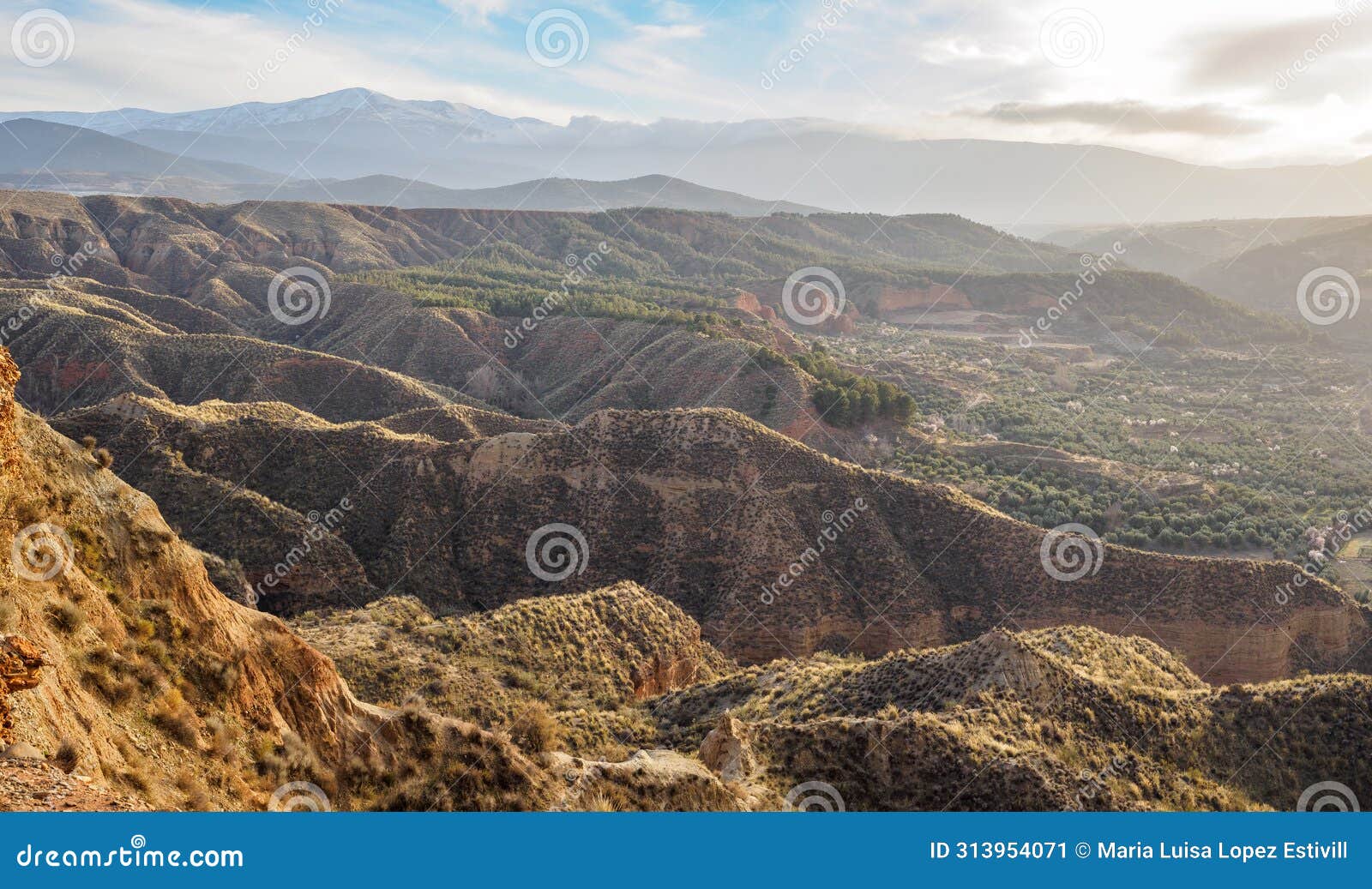 tabernas desert panoramic landscape from 