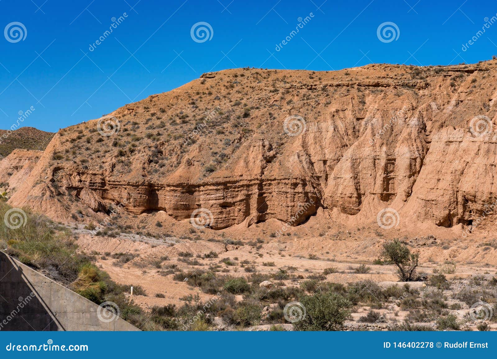 tabernas desert, in spanish desierto de tabernas, andalusia, spain