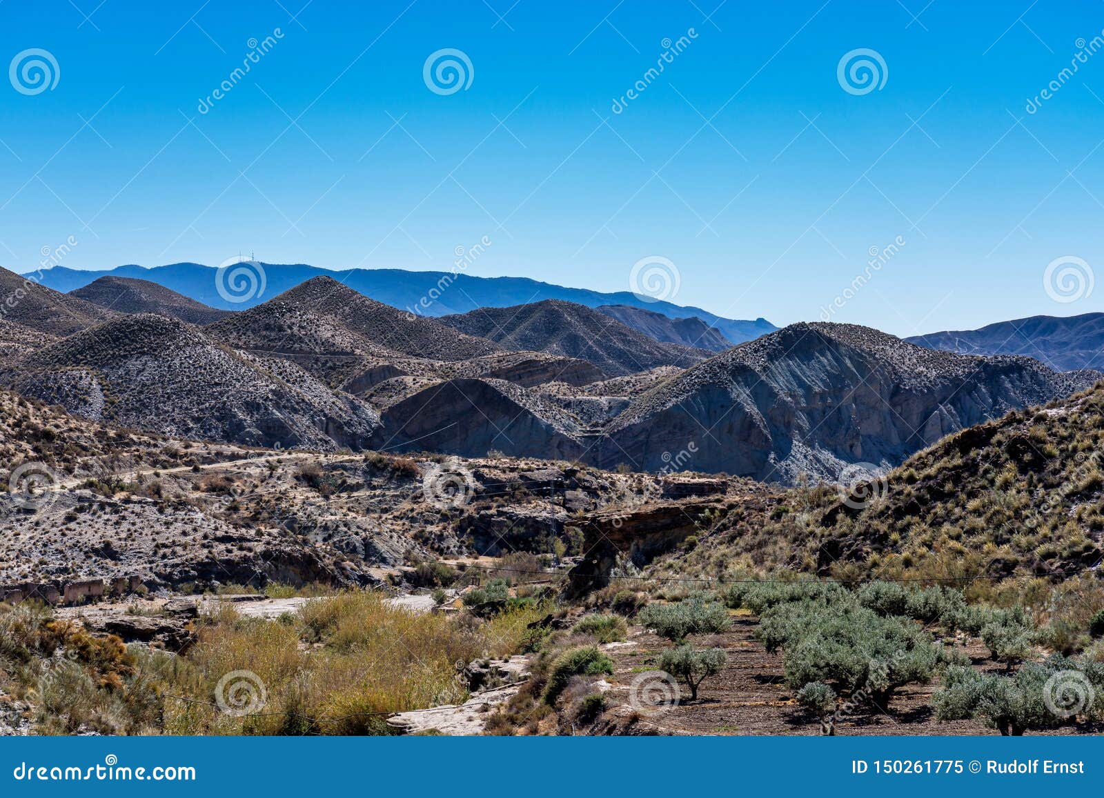 tabernas desert, in spanish desierto de tabernas, andalusia, spain