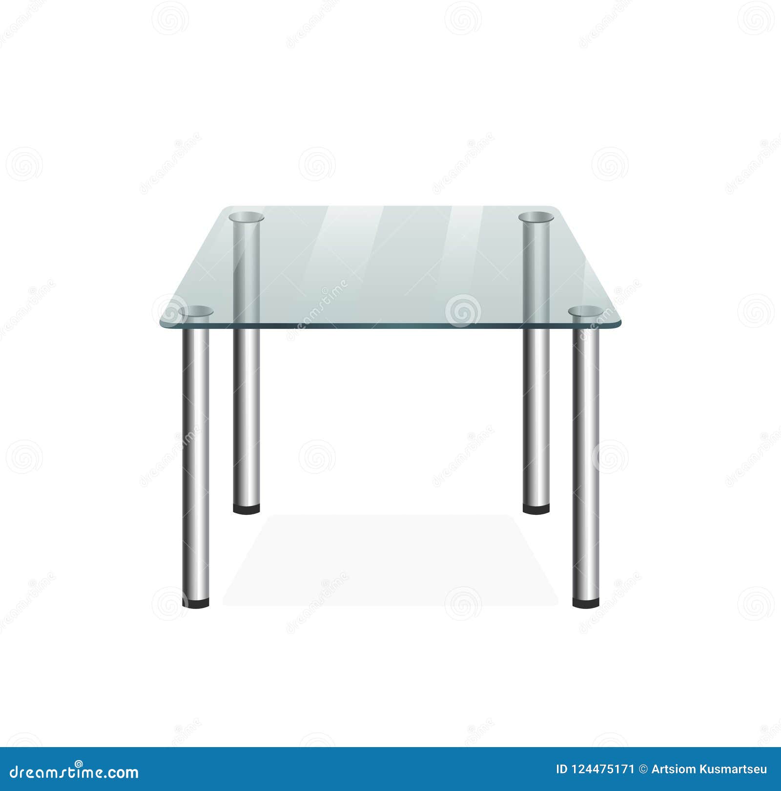 Tabla Transparente De Cristal Ilustración del Vector Ilustración de dimensional, hierro 124475171