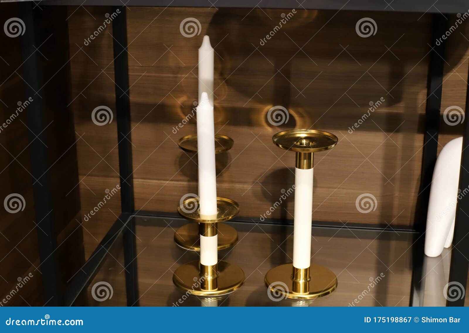 On the Table is a Candle Made of Wax Stock Image Image of silence