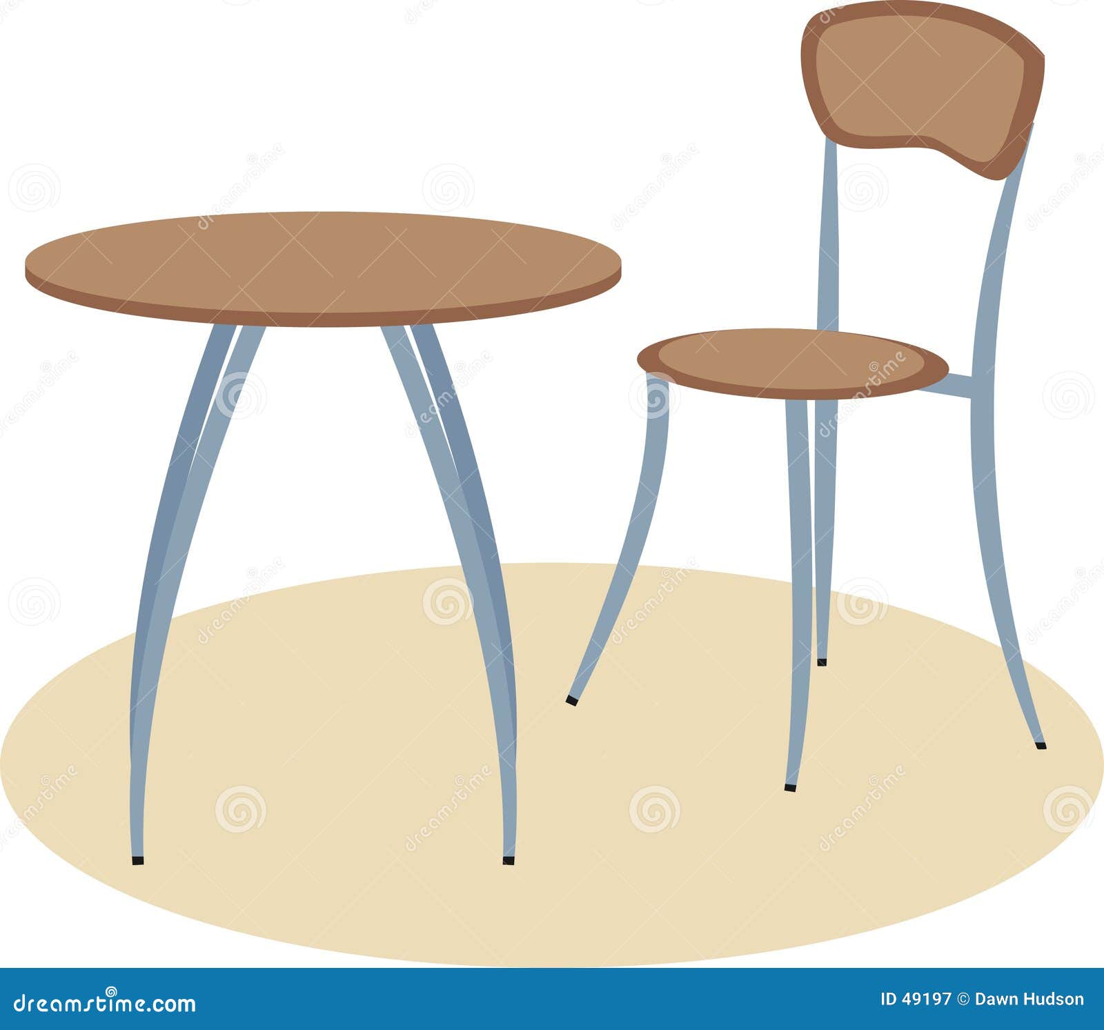 Table and Chair stock vector. Illustration of household 49197