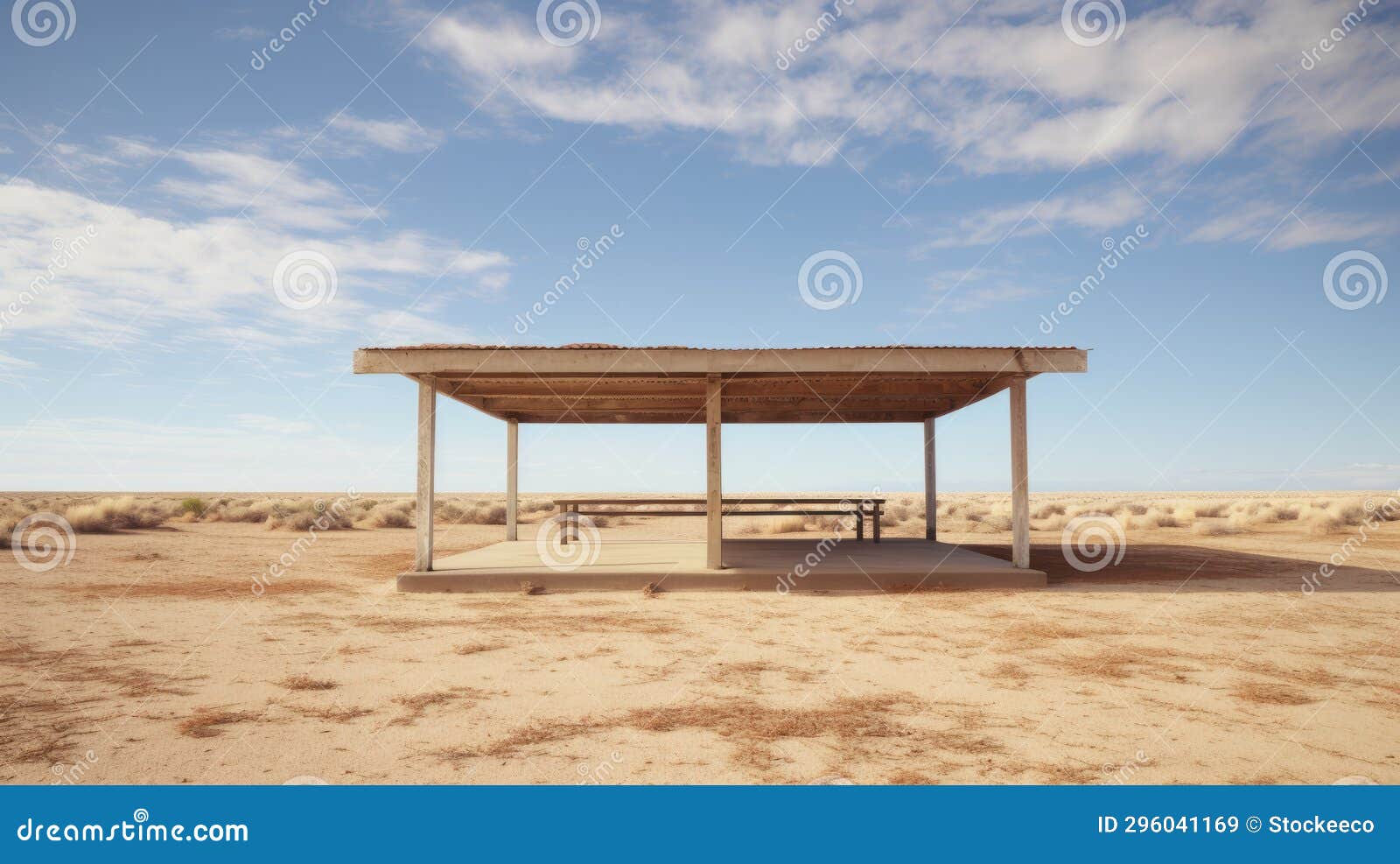 surreal picnic setting in the australian desert