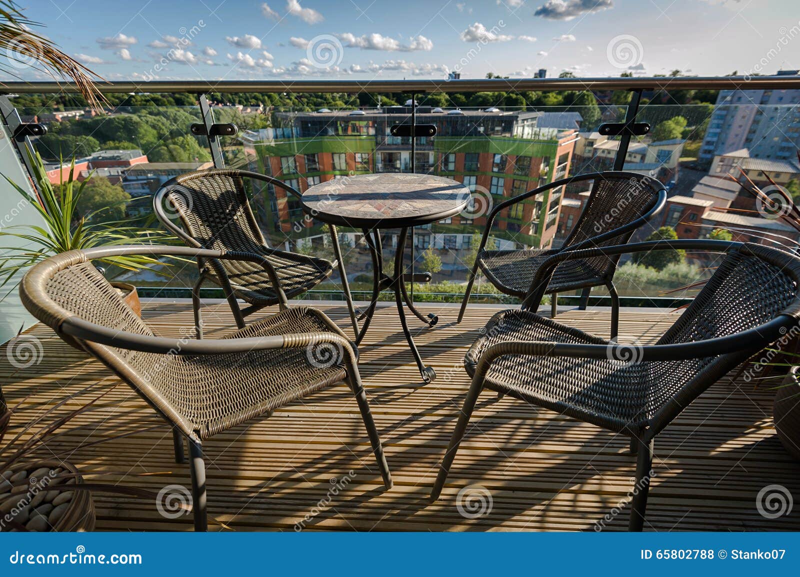 Table and Chairs on Balcony Stock Photo Image of architecture, design