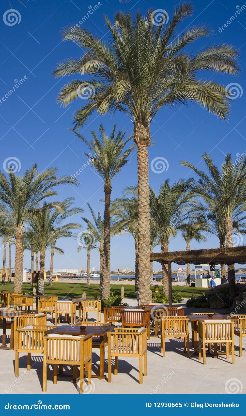 Table and chairs in Egypt. stock image. Image of decor 12930665